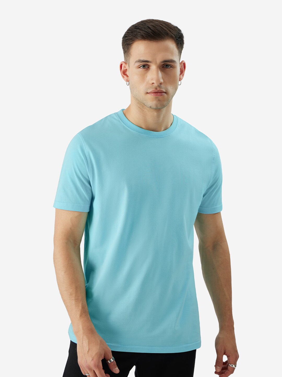 

The Souled Store Blue Round Neck Pure Cotton T-shirt