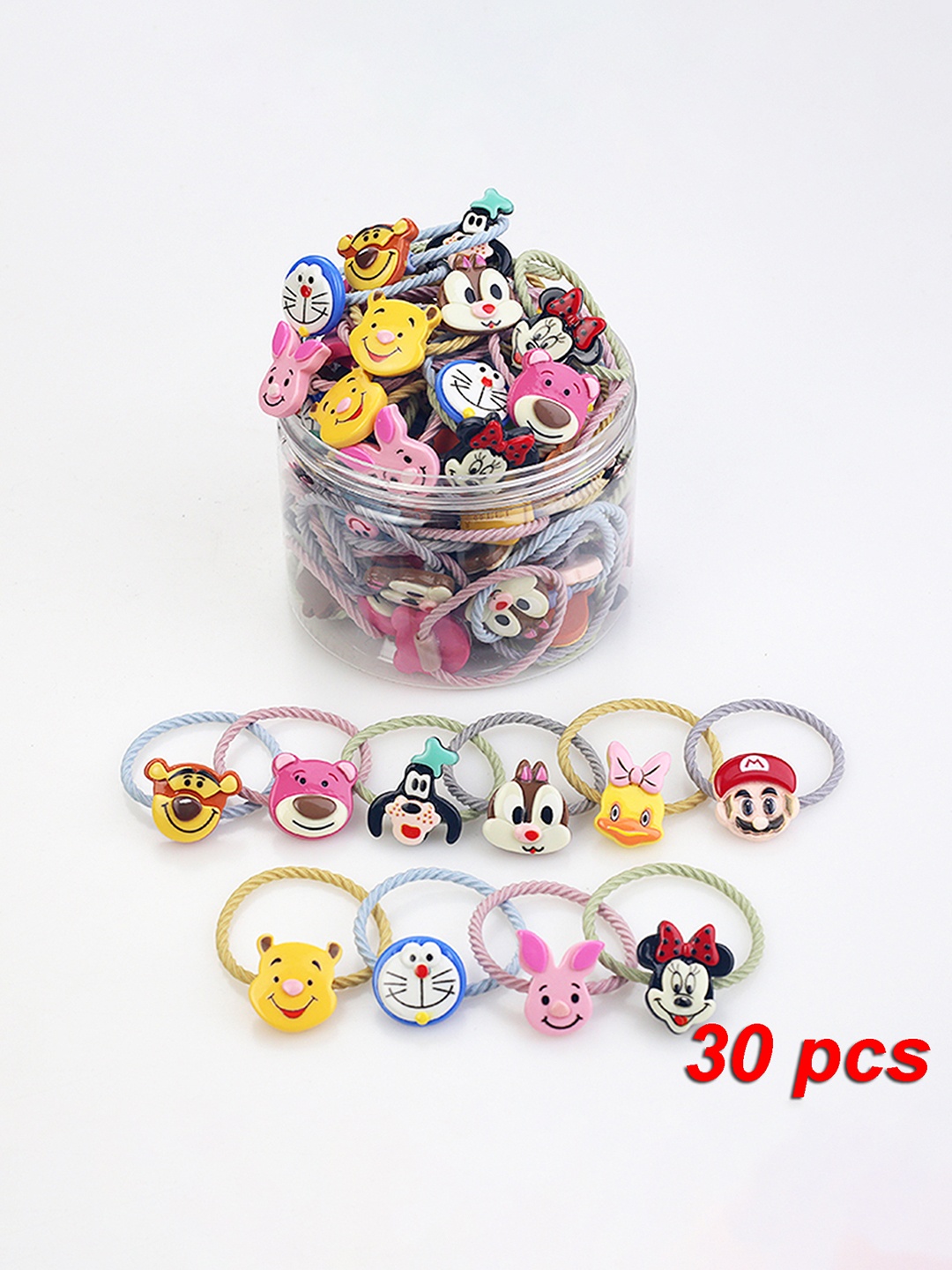 

Shining Diva Fashion Girls Set Of 30 Ponytail Holders, Yellow