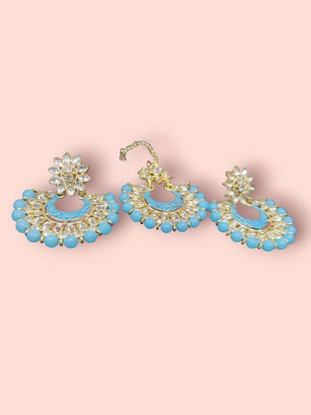 

Krelin Kundan Stone Studded Jewellery Set, Gold