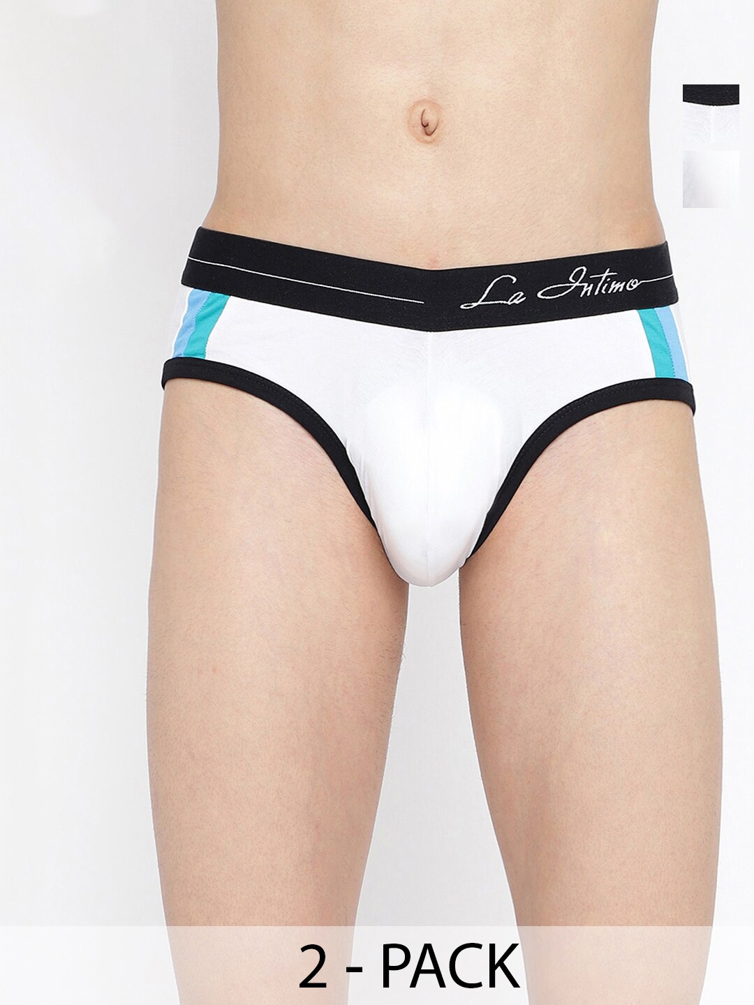 

La Intimo Pack Of 2 Anti Microbial Basic Briefs LIBR030B, White