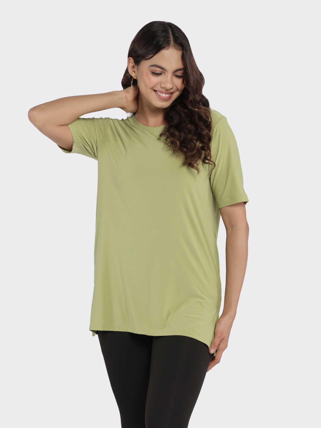 

Blissclub Longline Top, Green