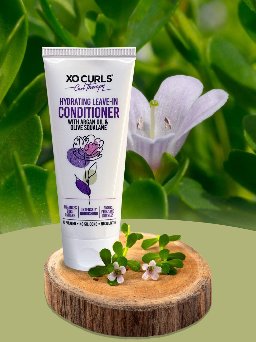 

XO CURLS Hydrating Leave-In Conditioner with Argan Oil & Olive Squalane - 100 ml, White
