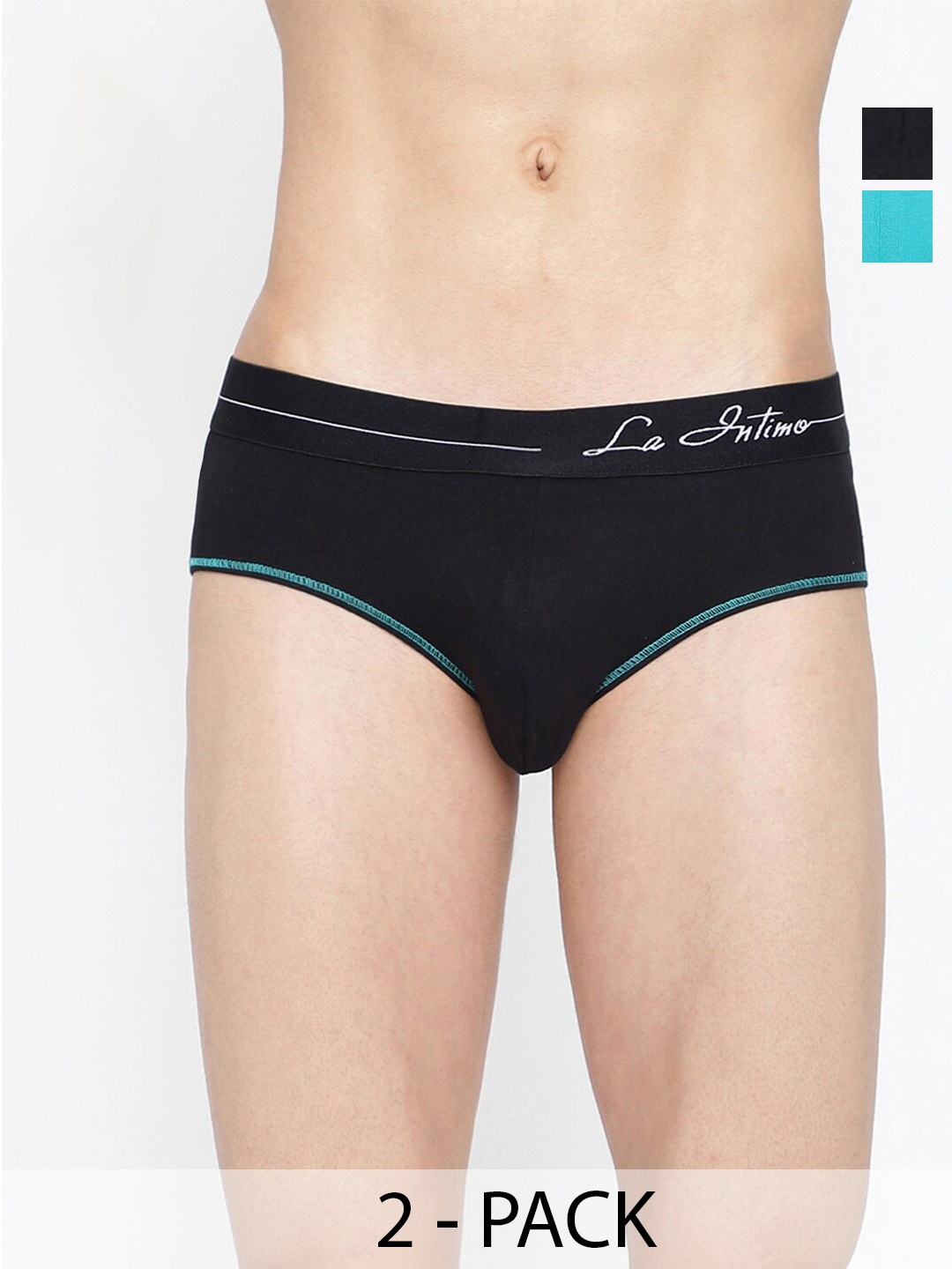 

La Intimo Pack Of 2 Basic Briefs LIBR040B, Black