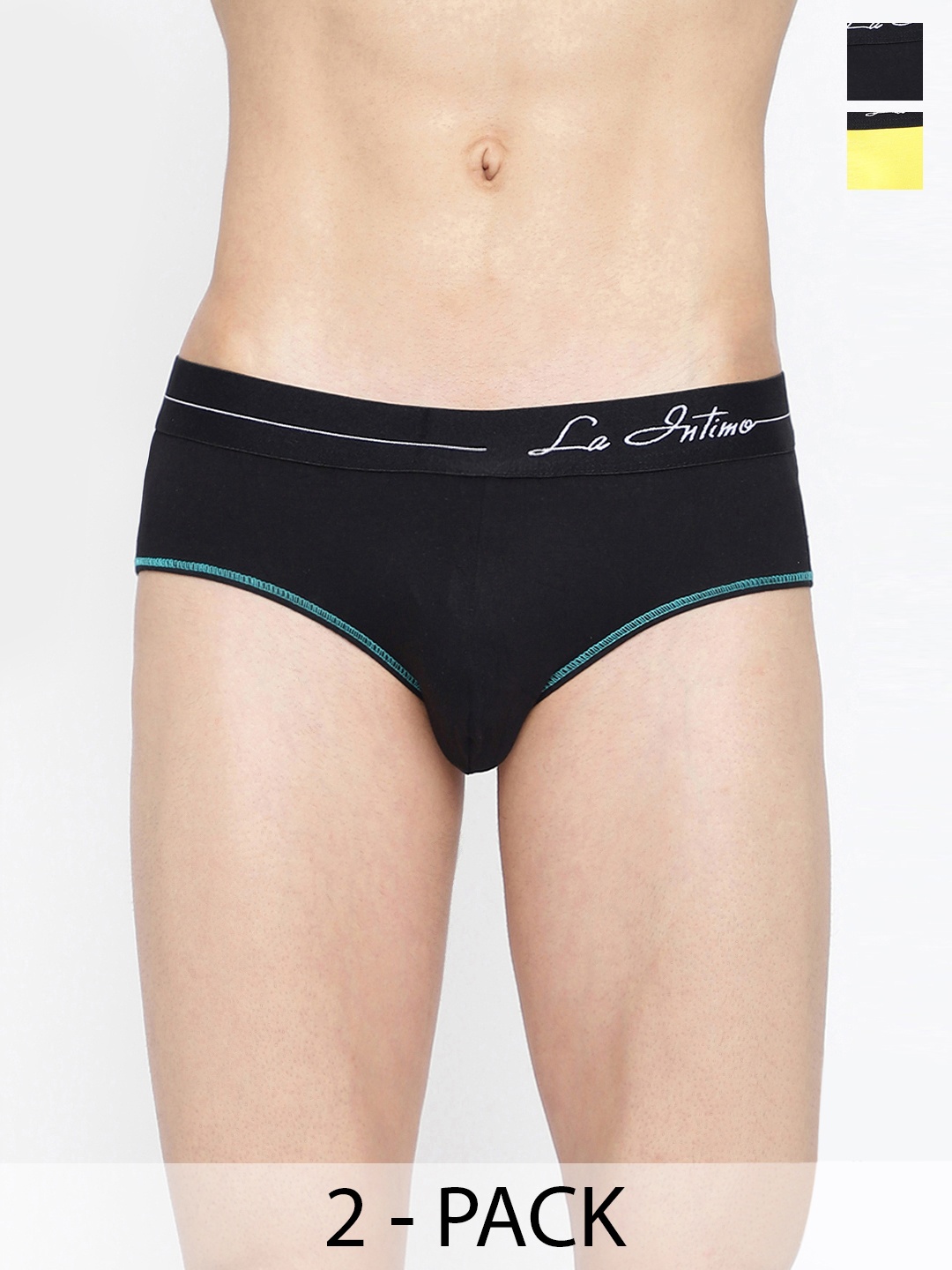 

La Intimo Pack of 2 Basic Briefs LIBR040B, Black