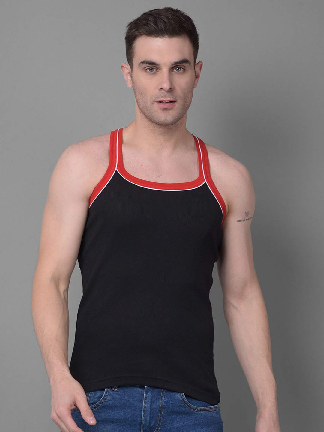 

Dollar Bigboss Cotton Racerback Styled Gym Vest MBB-02-PO1-CO1-S24, Assorted