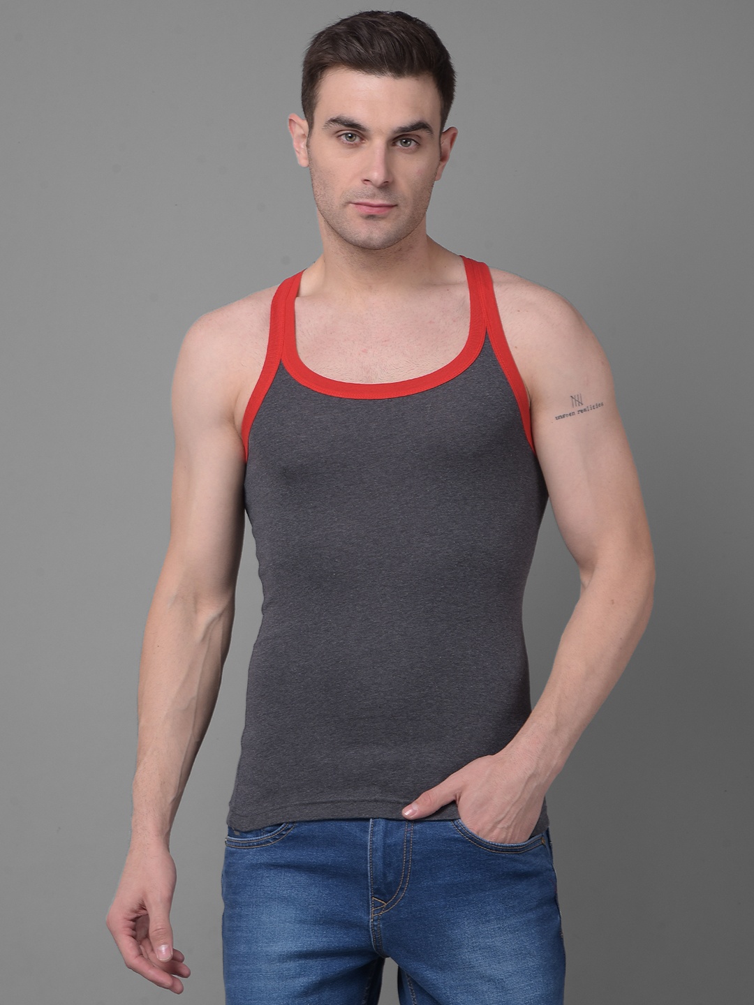 

Dollar Bigboss Premium Cotton Racerback Styled Gym Vest MBB-10-PO1-CO3-S24, Assorted