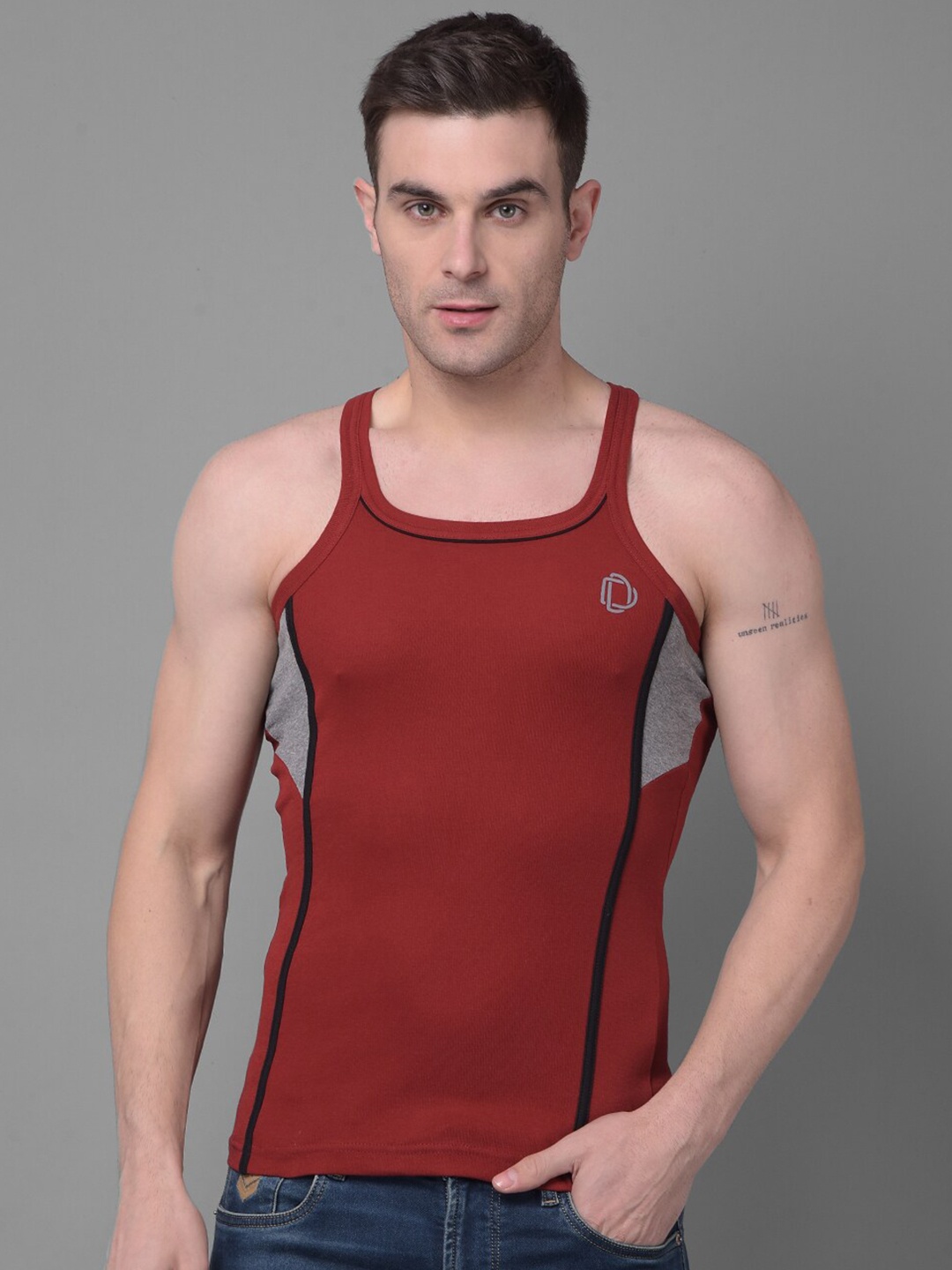 

Dollar Bigboss Pack of 3 Premium Cotton Racerback Styled Gym Vest MBB-11-E1-PO1-CO4-S24, Assorted