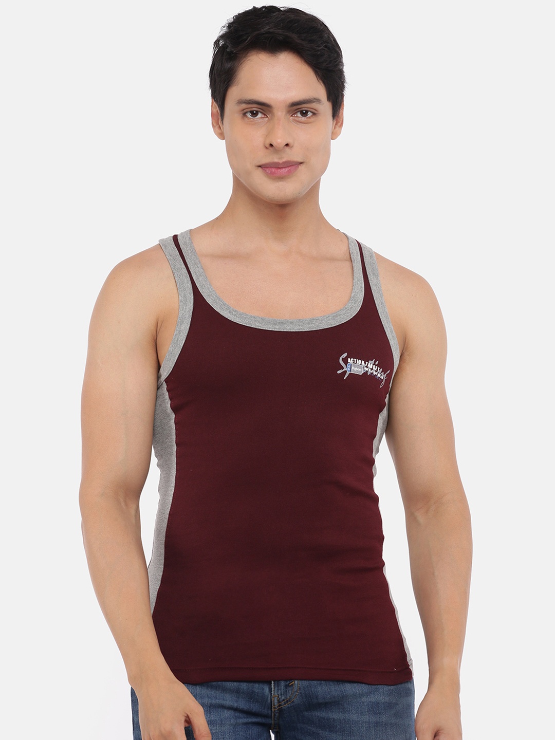 

Dollar Bigboss Men Solid Cotton Racerback Styled Gym Vest, Assorted