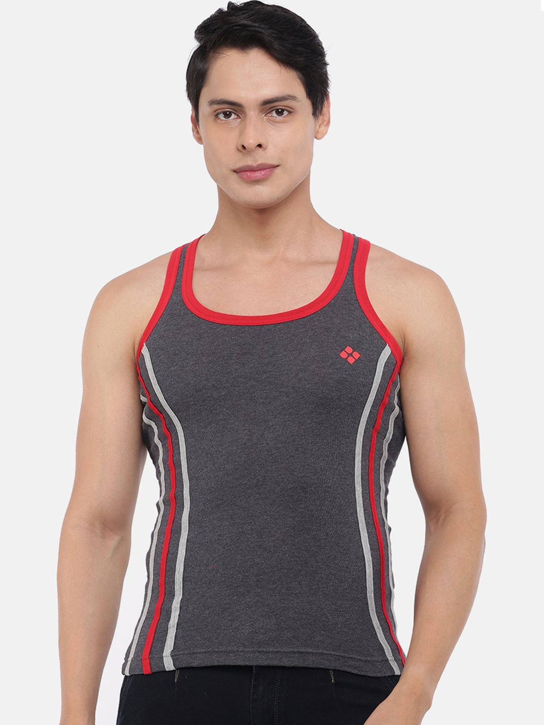 

Dollar Bigboss Men Solid Cotton Racerback Styled Gym Vest, Assorted