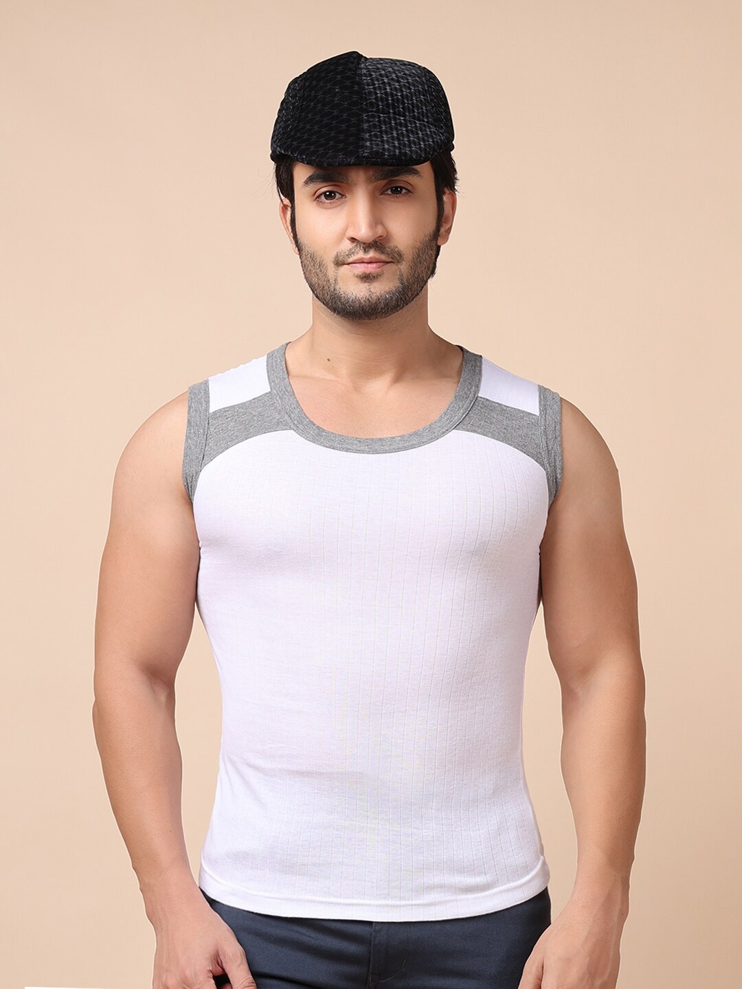 

Dollar Bigboss Pack of 3 Cotton Racerback Styled Gym Vest, Assorted