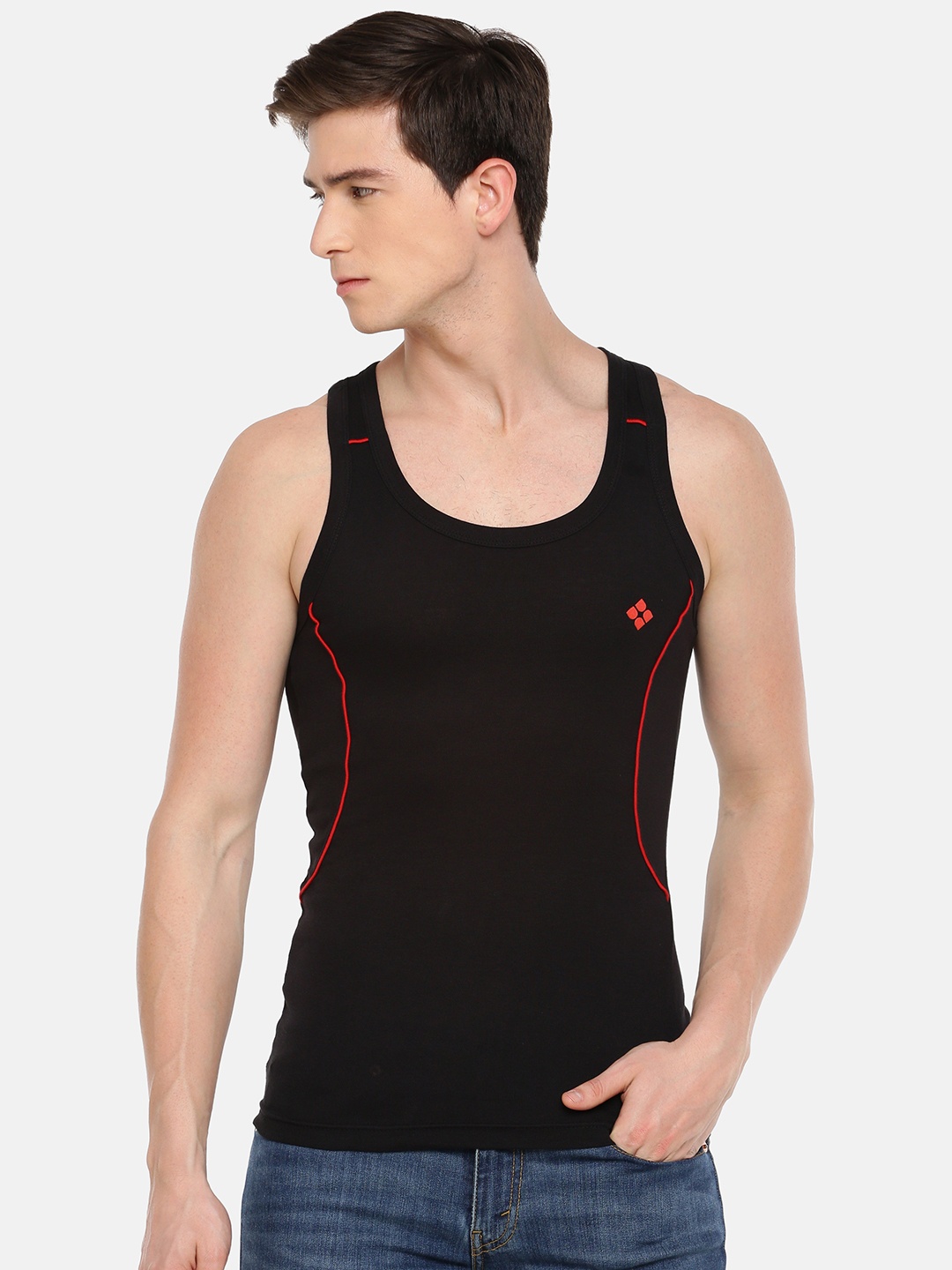 

Dollar Bigboss Men Cotton Racerback Styled Gym Vest, Assorted