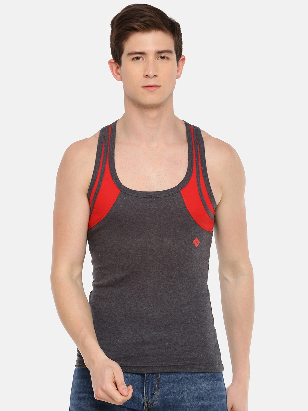 

Dollar Bigboss Men Assorted Cotton Racerback Styled Gym Vest