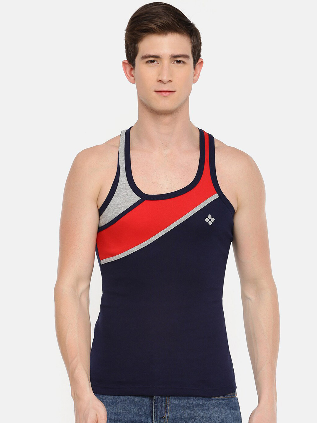 

Dollar Bigboss Assorted Cotton Racerback Styled Gym Vest, Multi