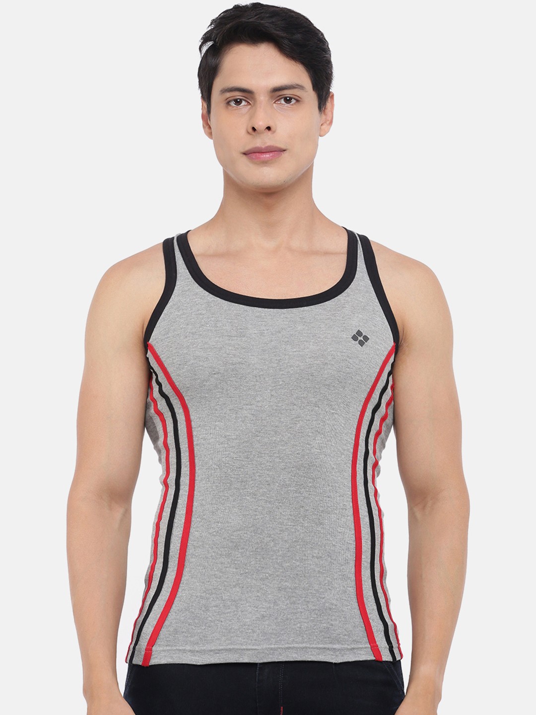 

Dollar Bigboss Pack of 5 Super Combed Cotton Racerback Styled Gym Vest MBB-14-PO1-CO2-S24, Assorted
