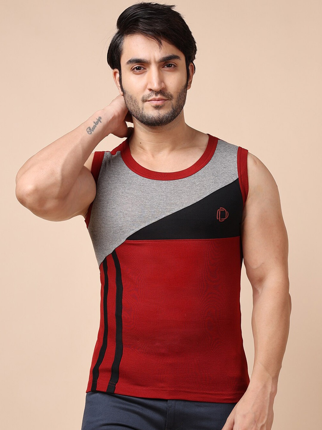 Dollar Bigboss Racerback Styled Gym Vest MBB-23-PO1-CO4-S24, Assorted