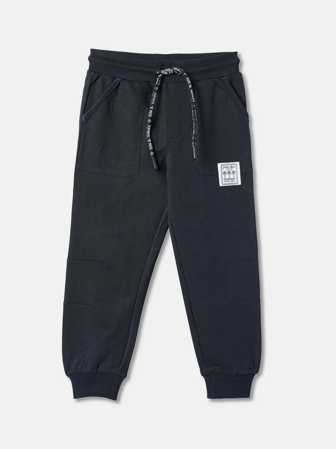 

R&B Boys Relaxed-Fit Cotton Joggers, Navy blue