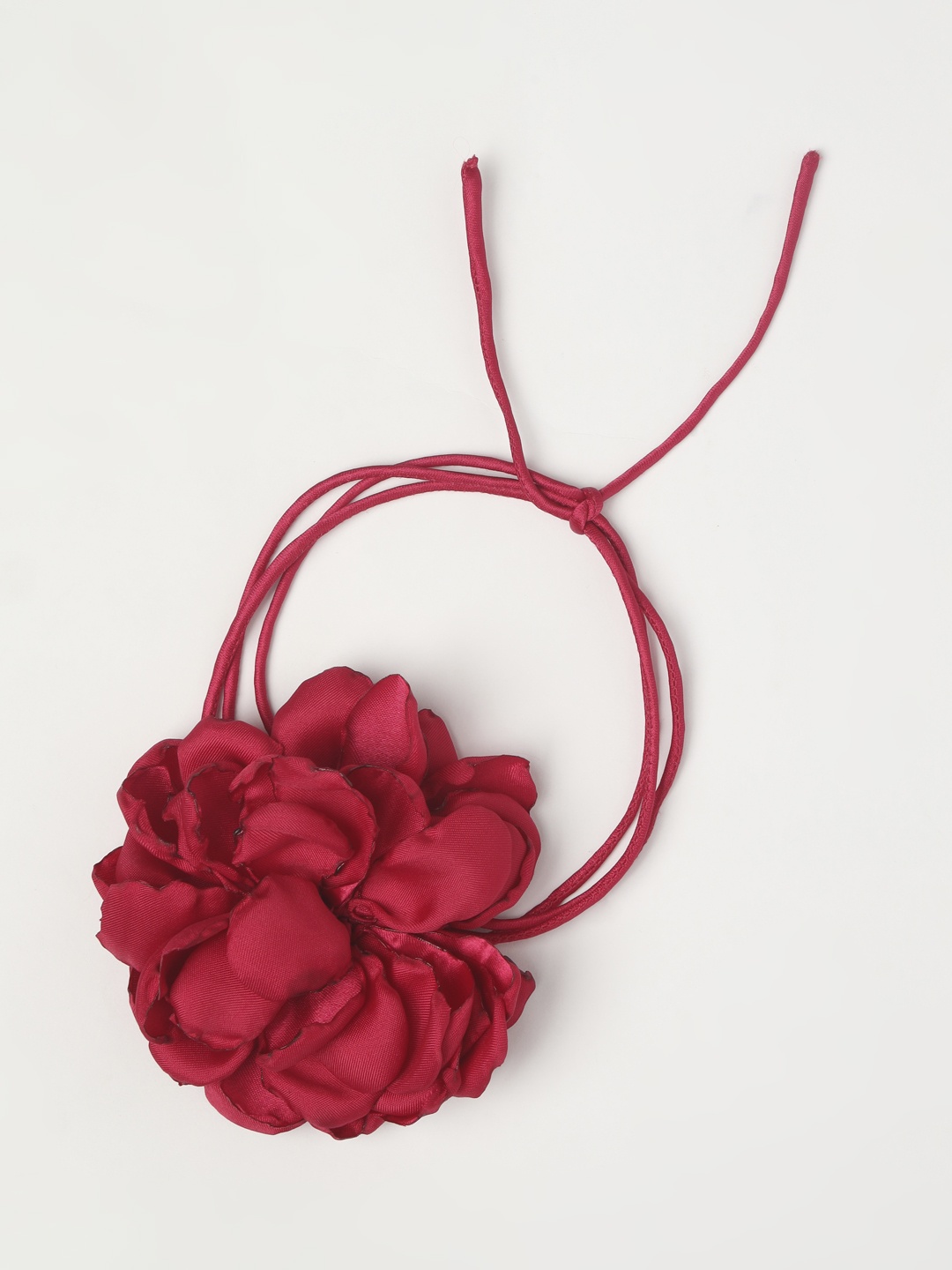 

DEPANO Satin Flower Chokers, Red