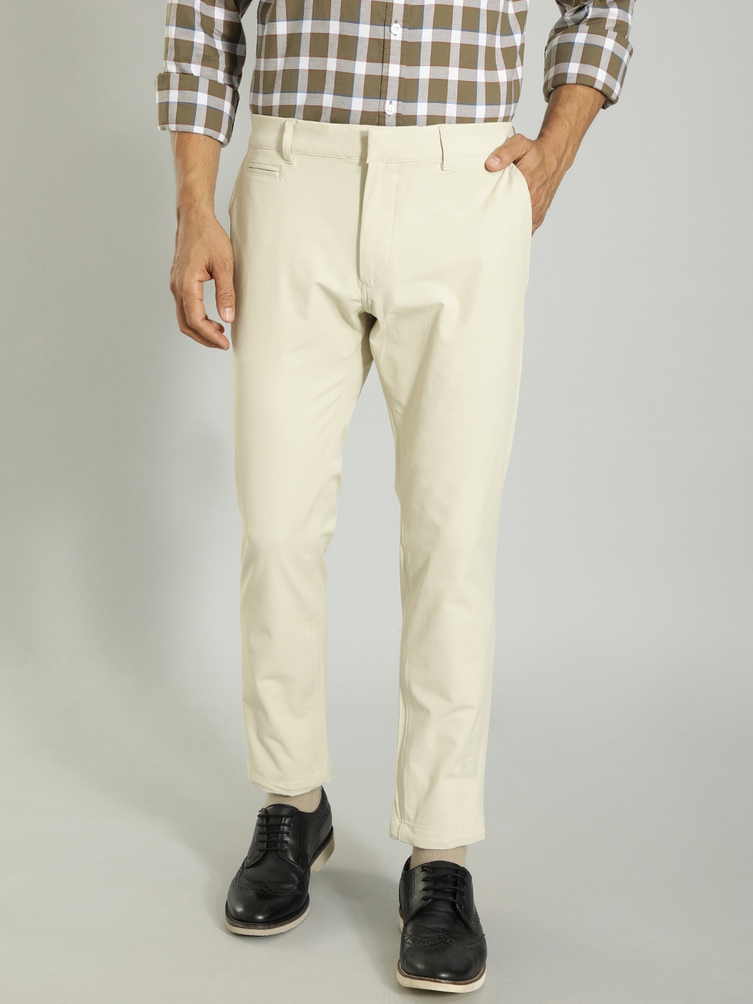 

Indian Terrain Men Khaki Urban - C Tapered Fit Trouser