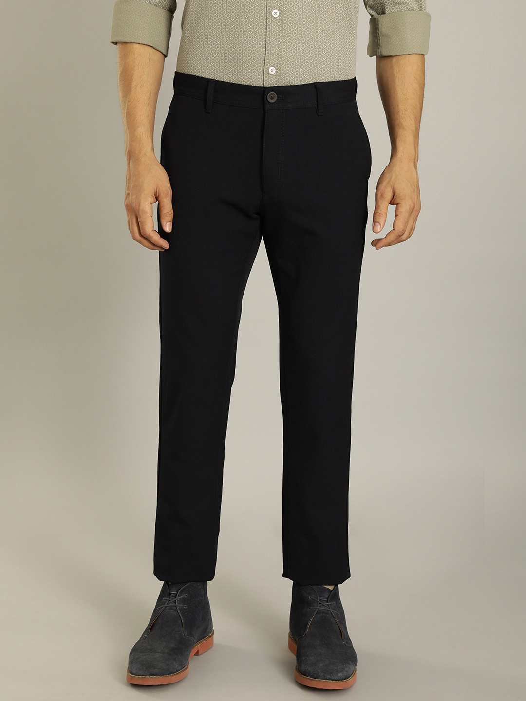 

Indian Terrain Men Mid-Rise Slim Fit Trouser, Navy blue