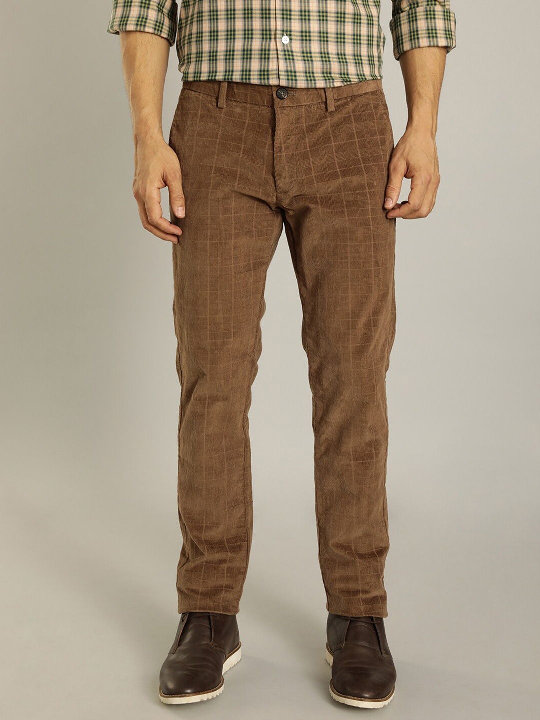 

Indian Terrain Men Brooklyn Slim Fit Chinos, Brown