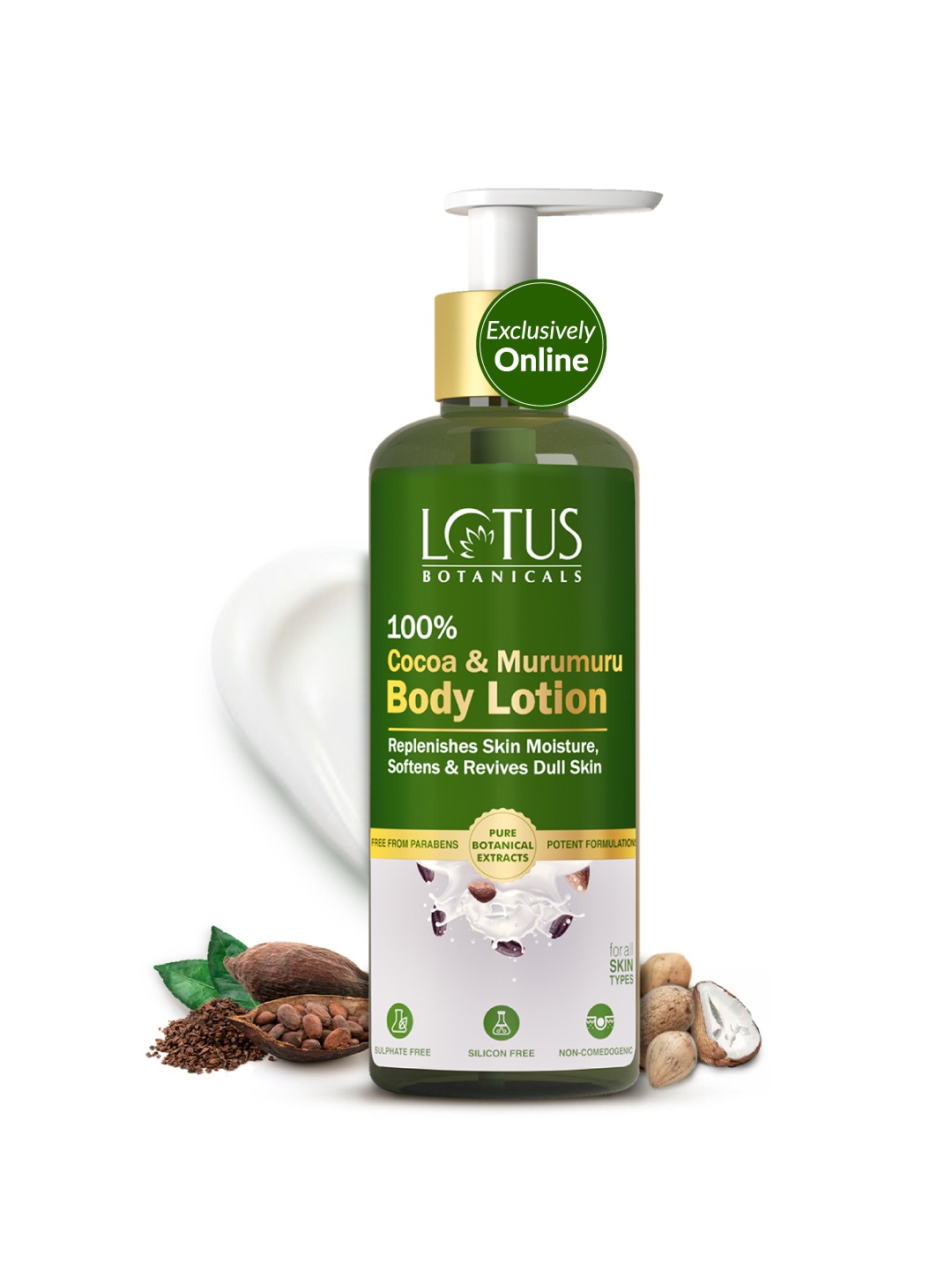 

Lotus Botanicals 100% Cocoa & Murumuru Body Lotion - 280 ml, Green