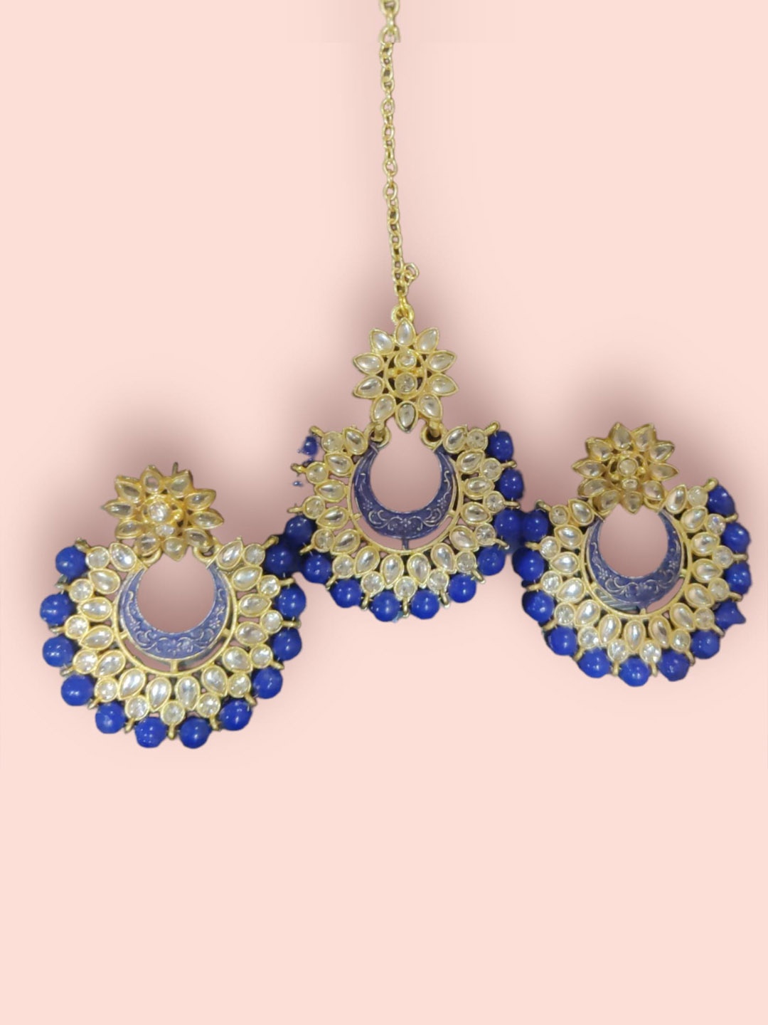 

VAGHBHATT Gold-Plated Kundan Studded Jewellery Set