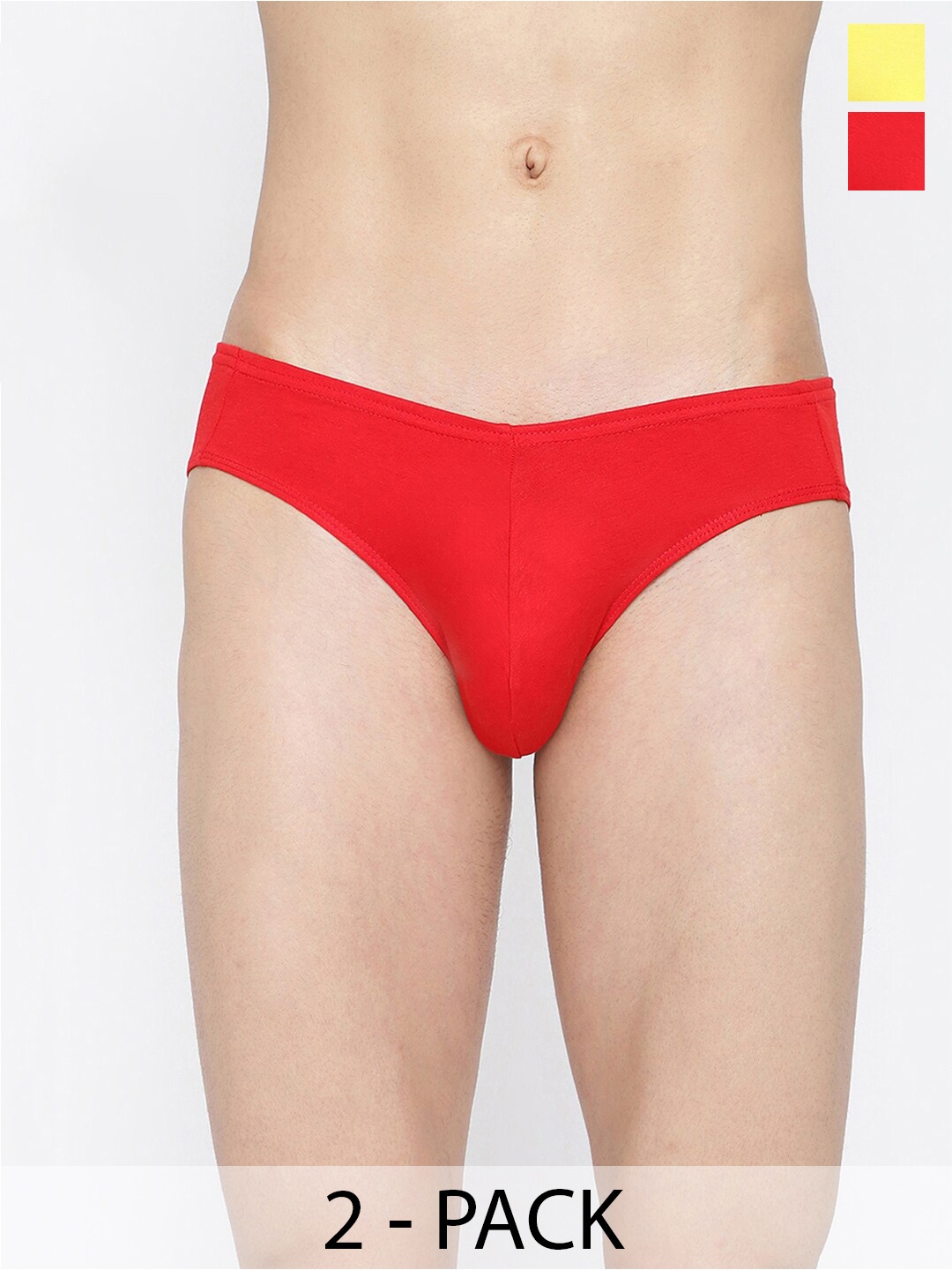 

La Intimo Pack Of 2 Anti Microbial Basic Briefs LIBR050B, Red