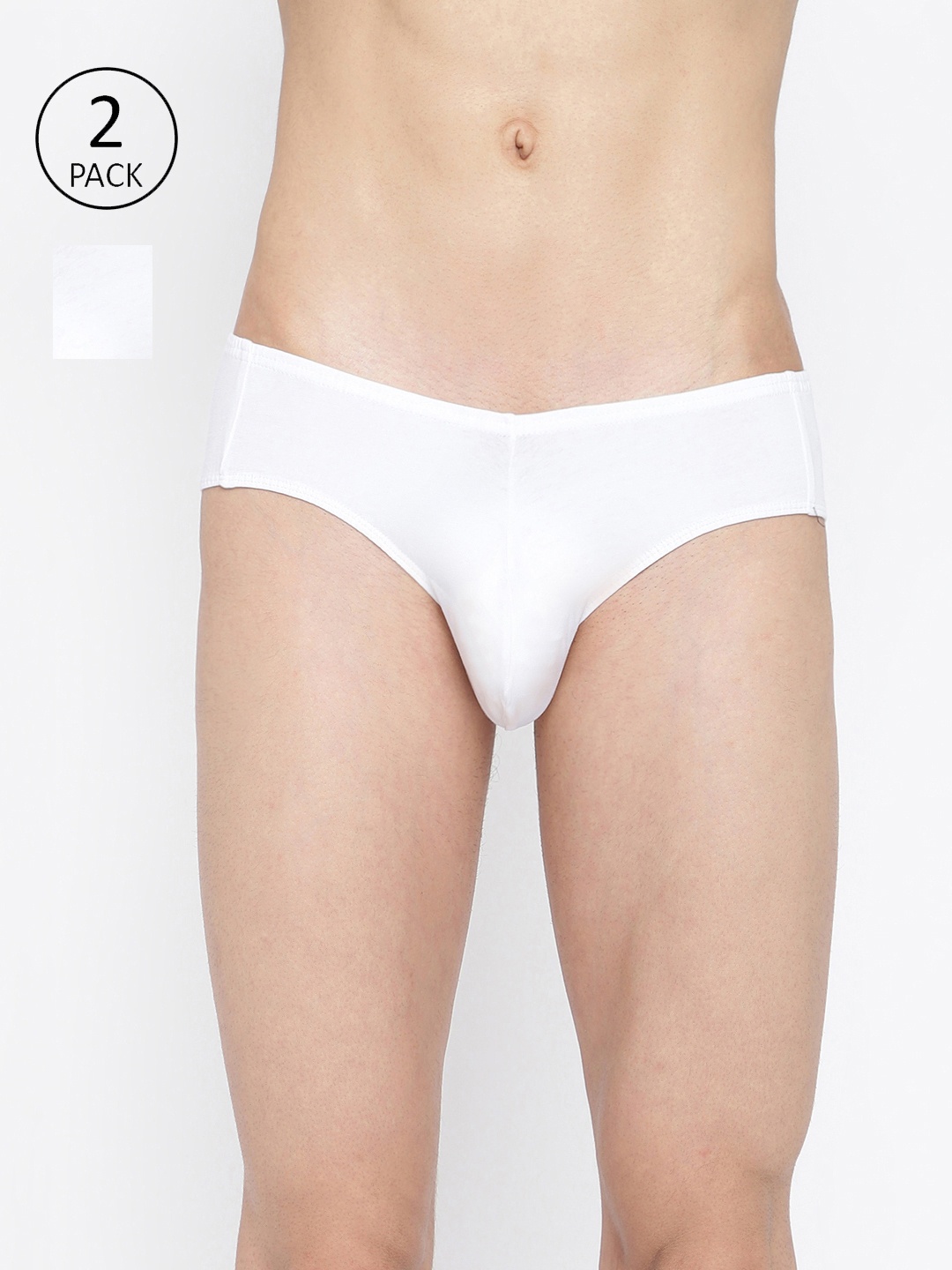

La Intimo Pack Of 2 Mid-Rise Anti-Microbial Basic Briefs LIBR050B, White