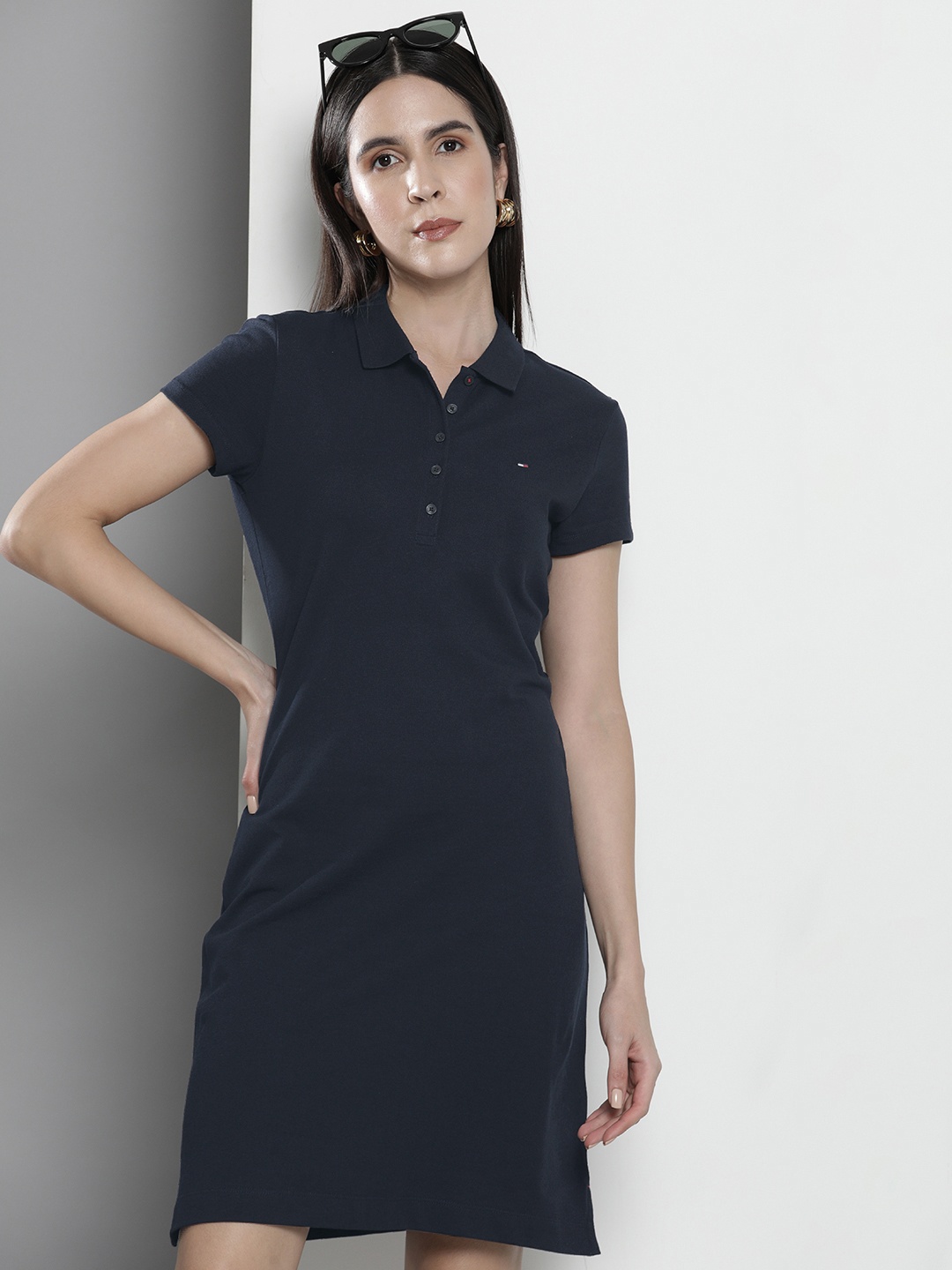 

Tommy Hilfiger Solid T-shirt Dress, Navy blue