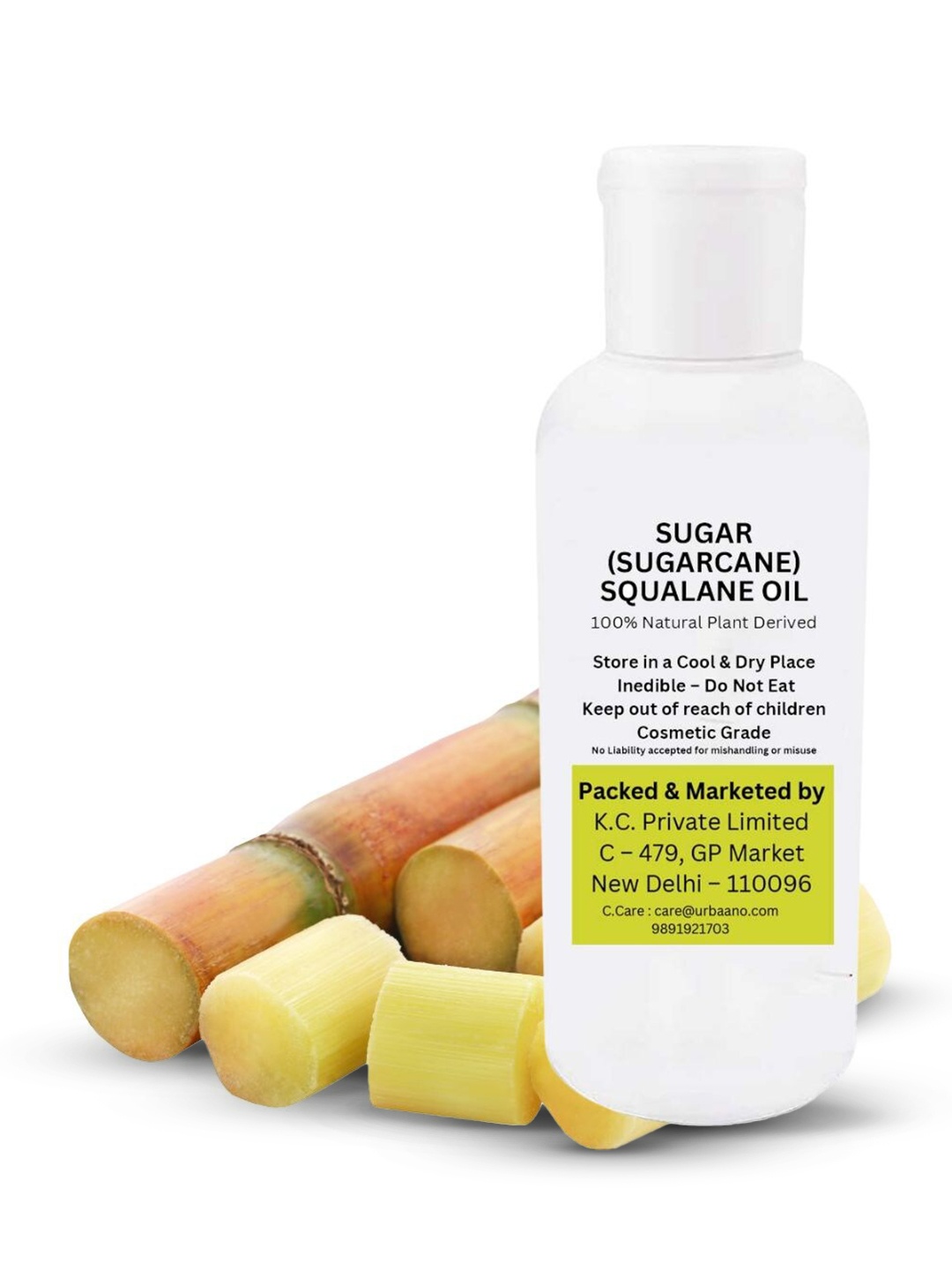 

Urbaano Herbal Pure & Natural Plant Derived Sugarcane Squalane Face Oil - 200 ml, White