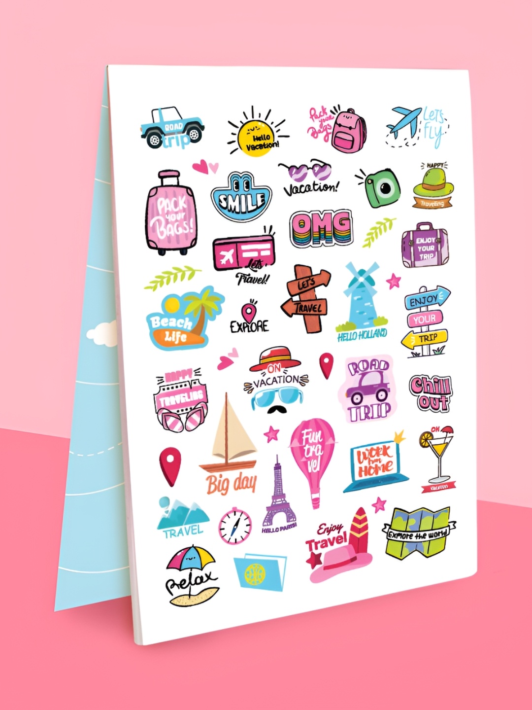 

Doodle White & Blue A5 10 Pages Sticker Book