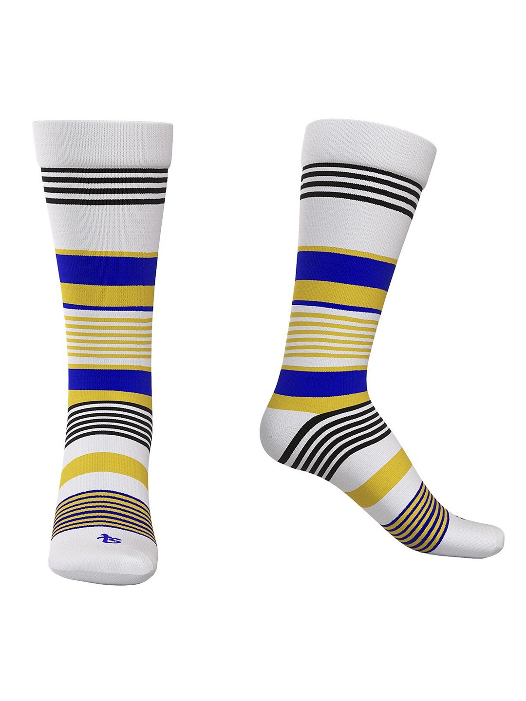 

TalkingSox Pack Of 2 Striped Calf Length Socks, White