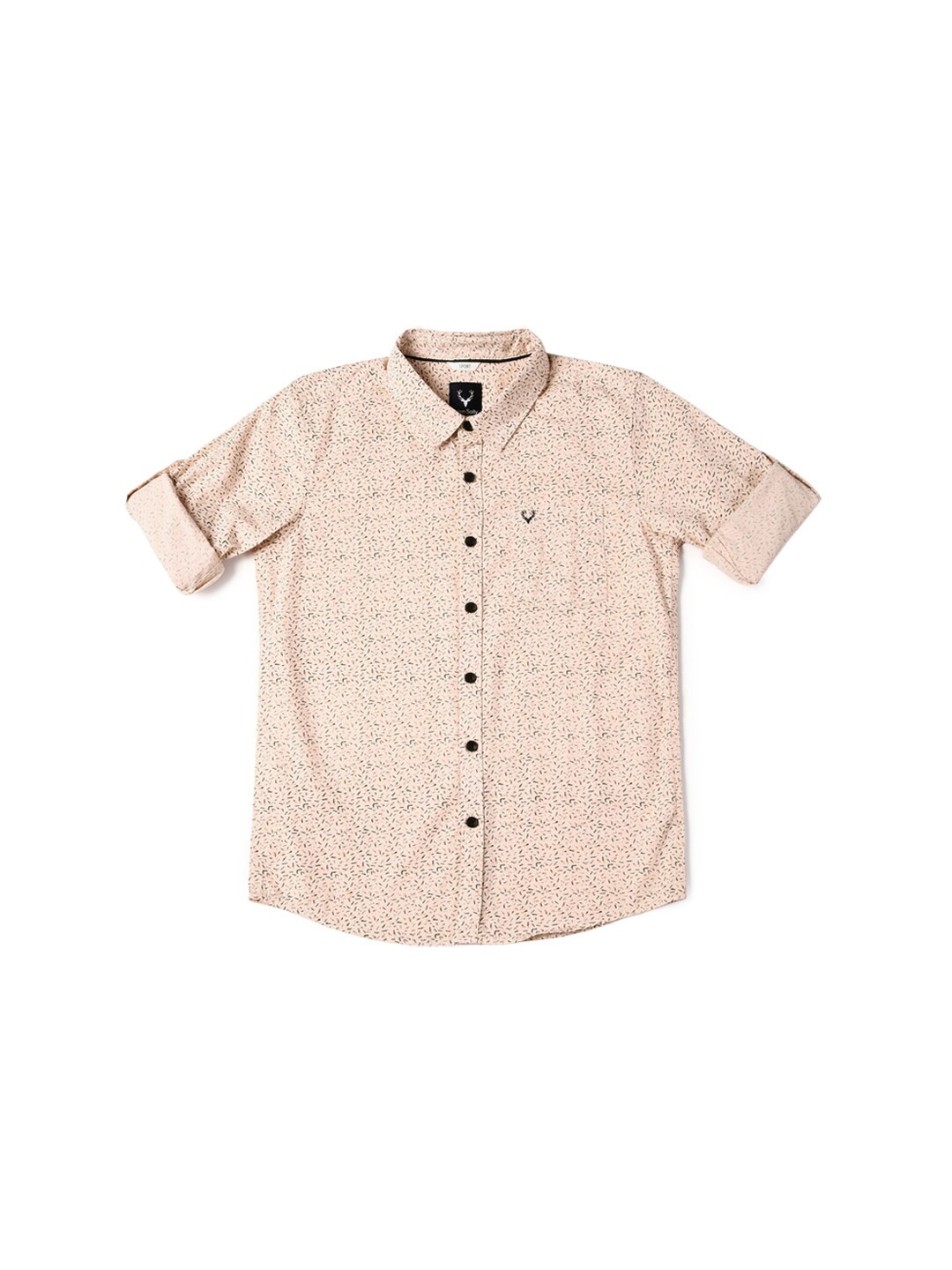

Allen Solly Junior Boys Slim Fit Opaque Printed Casual Shirt, Beige