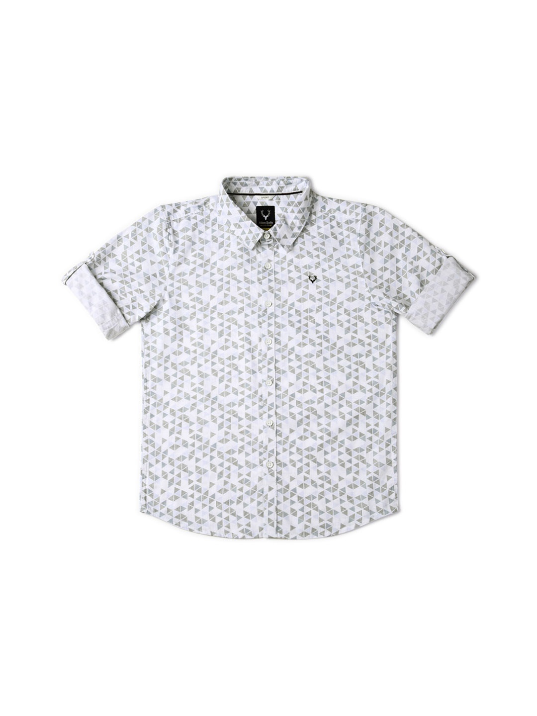 

Allen Solly Junior Printed Slim Fit Opaque Casual Shirt, White
