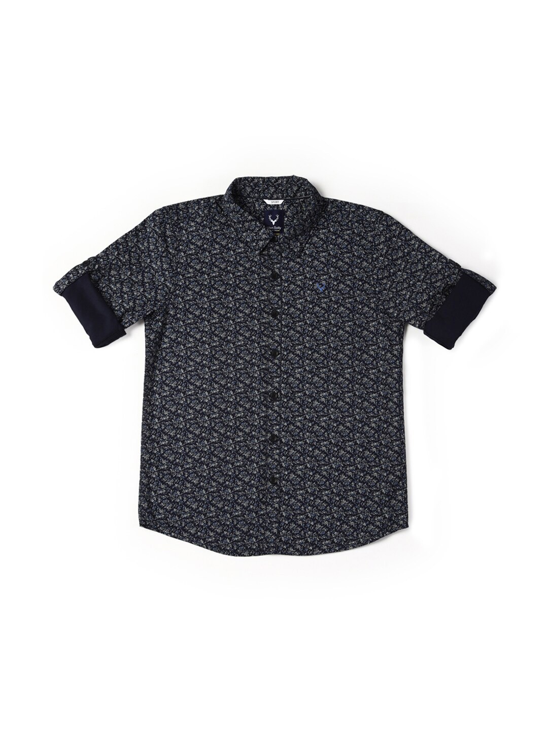 

Allen Solly Junior Boys Slim Fit Floral Opaque Printed Casual Shirt, Black