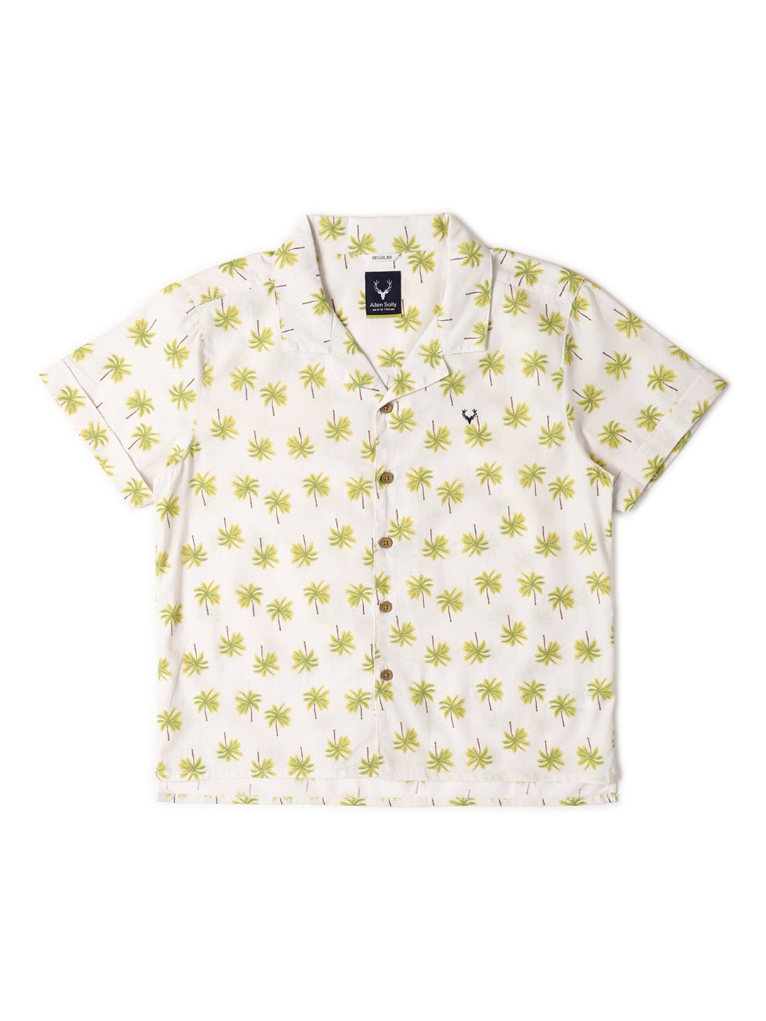 

Allen Solly Junior Boys Floral Printed Regular Fit Opaque Casual Shirt, White