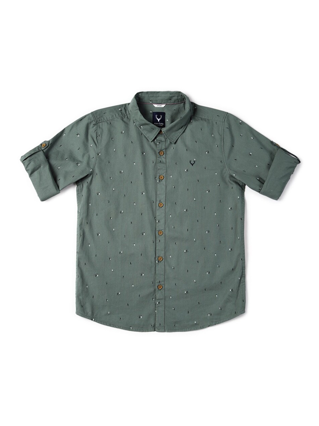 

Allen Solly Junior Boys Regular Fit Printed Casual Shirt, Green