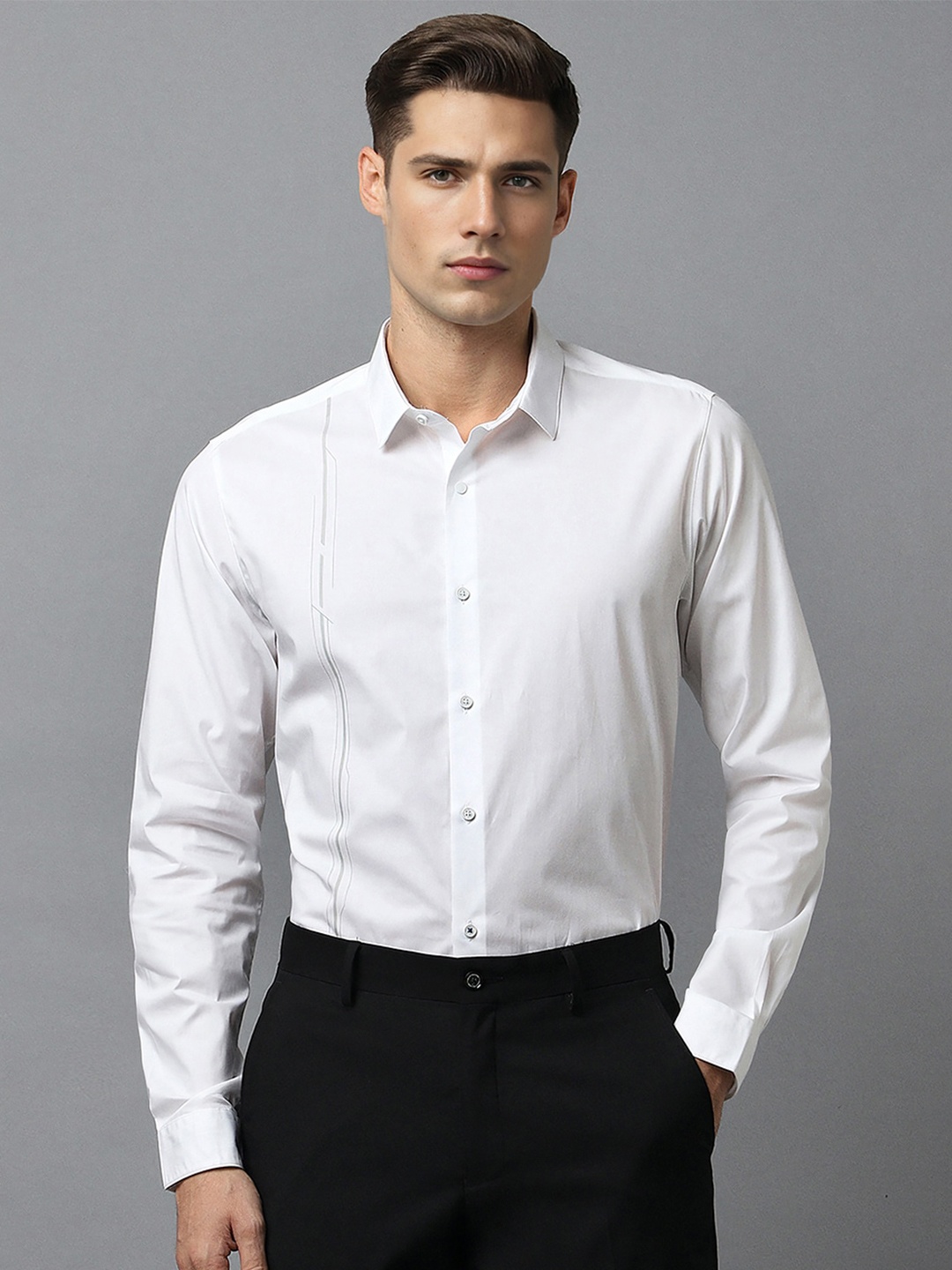 

Louis Philippe Sport Slim Fit Spread Collar Casual Shirt, White