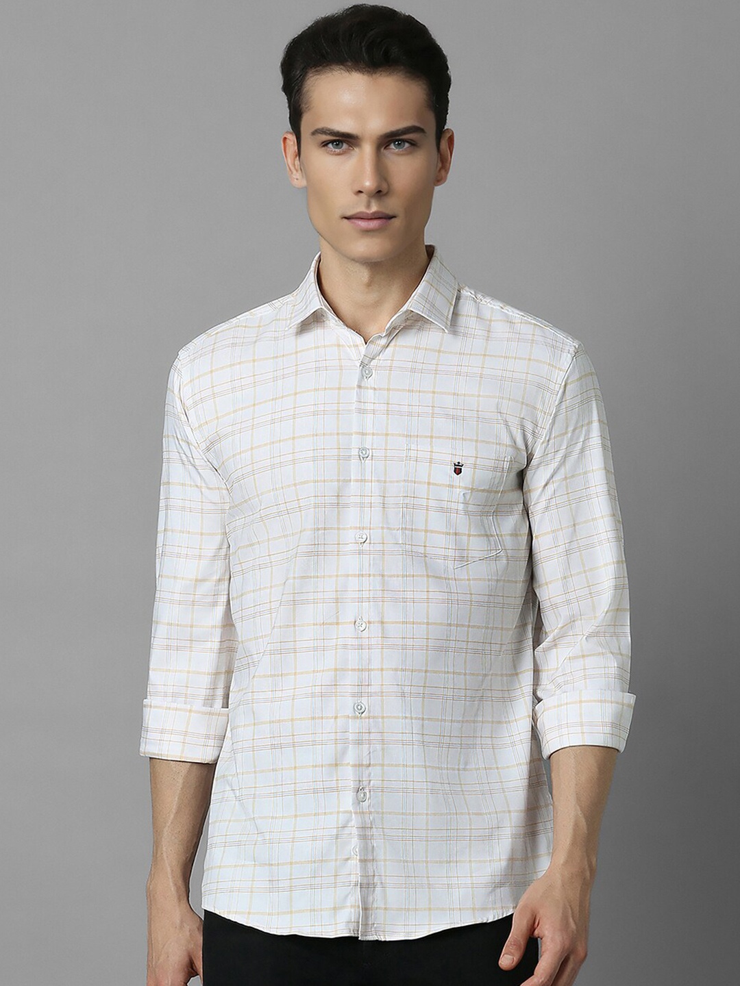 

Louis Philippe Sport Slim Fit Checked Casual Shirt, White