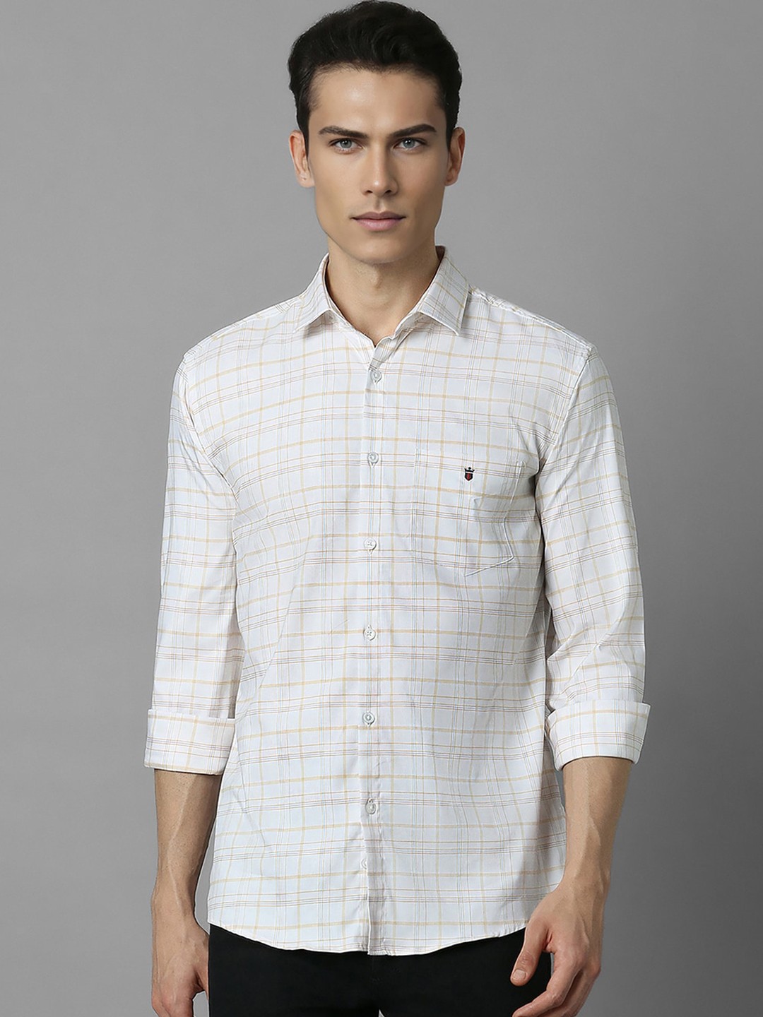 

Louis Philippe Sport Slim Fit Tartan Checked Casual Shirt, White