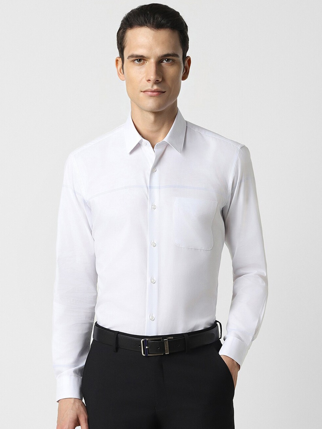 

Peter England Spread Collar Formal Shirt, White