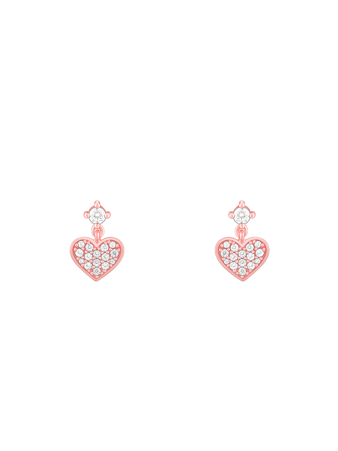 

GIVA Rose Gold Plated Zircon Sterling Silver Drop Earrings