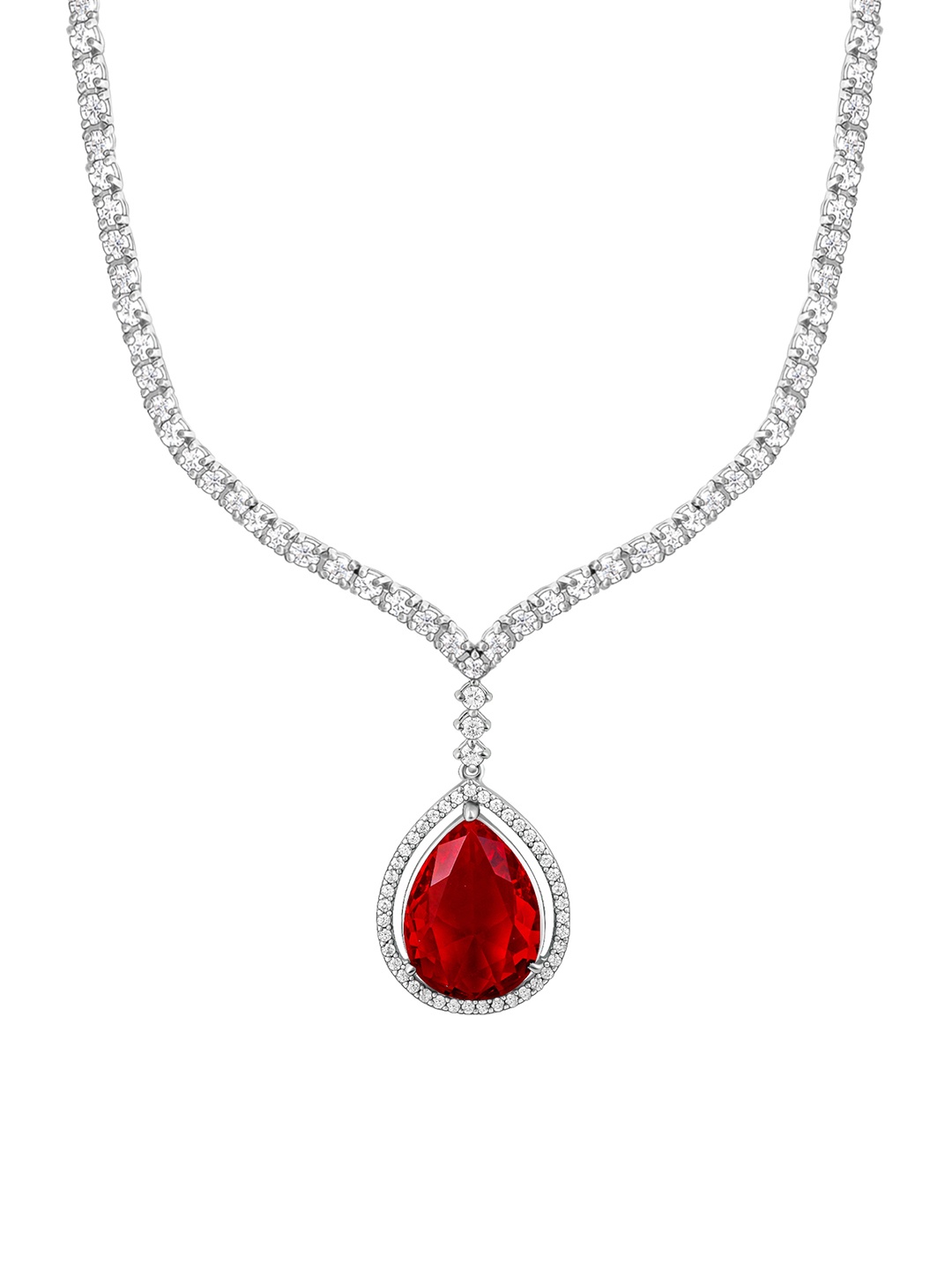 

GIVA Rhodium-Plated 925 Sterling Silver Necklace
