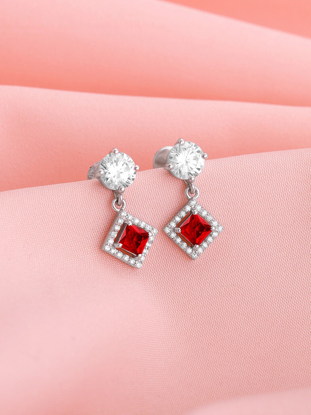 

GIVA Rhodium Plated Sterling Silver Drop Earrings