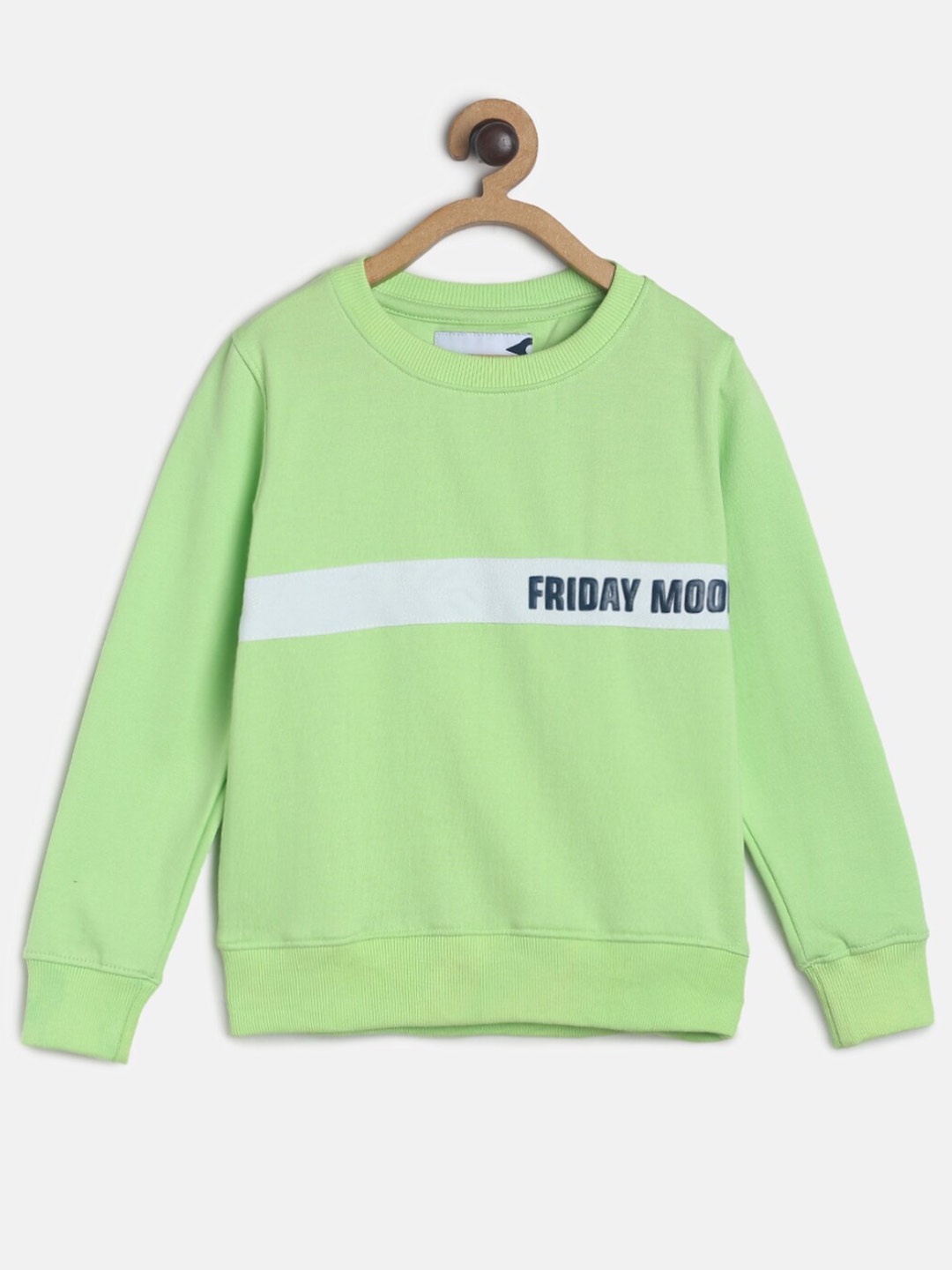 

TALES & STORIES Boys Typography Printed Sweatshirt, Green