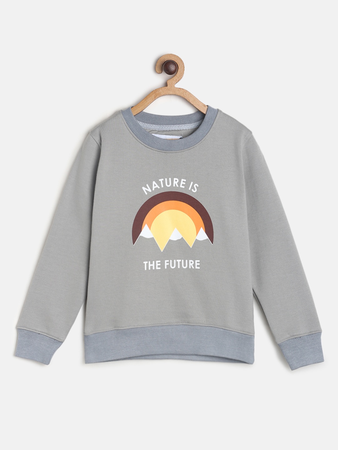 

TALES & STORIES Boys Graphic Printed Sweatshirt, Grey