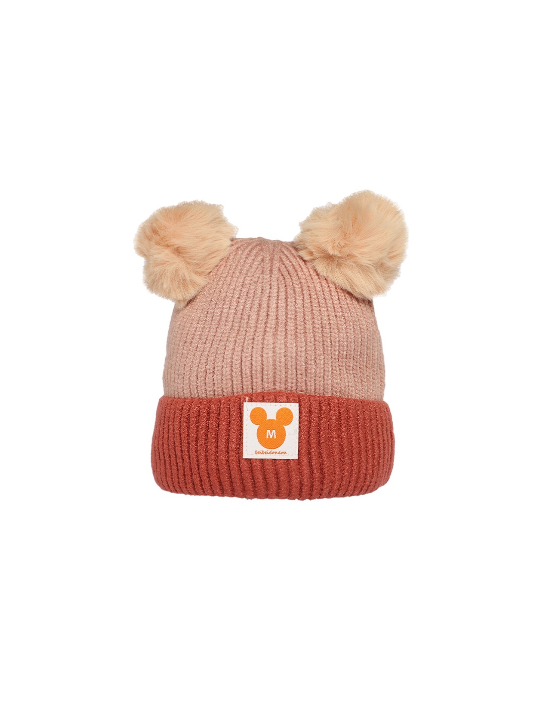 

KID-O-WORLD Kids Self Design Woollen Beanie, Brown