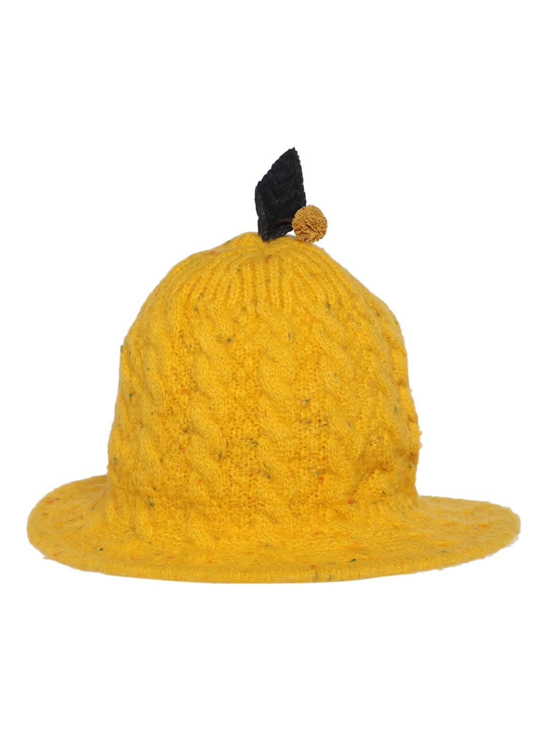 

KID-O-WORLD Cable Knitted Woolen Hat, Yellow