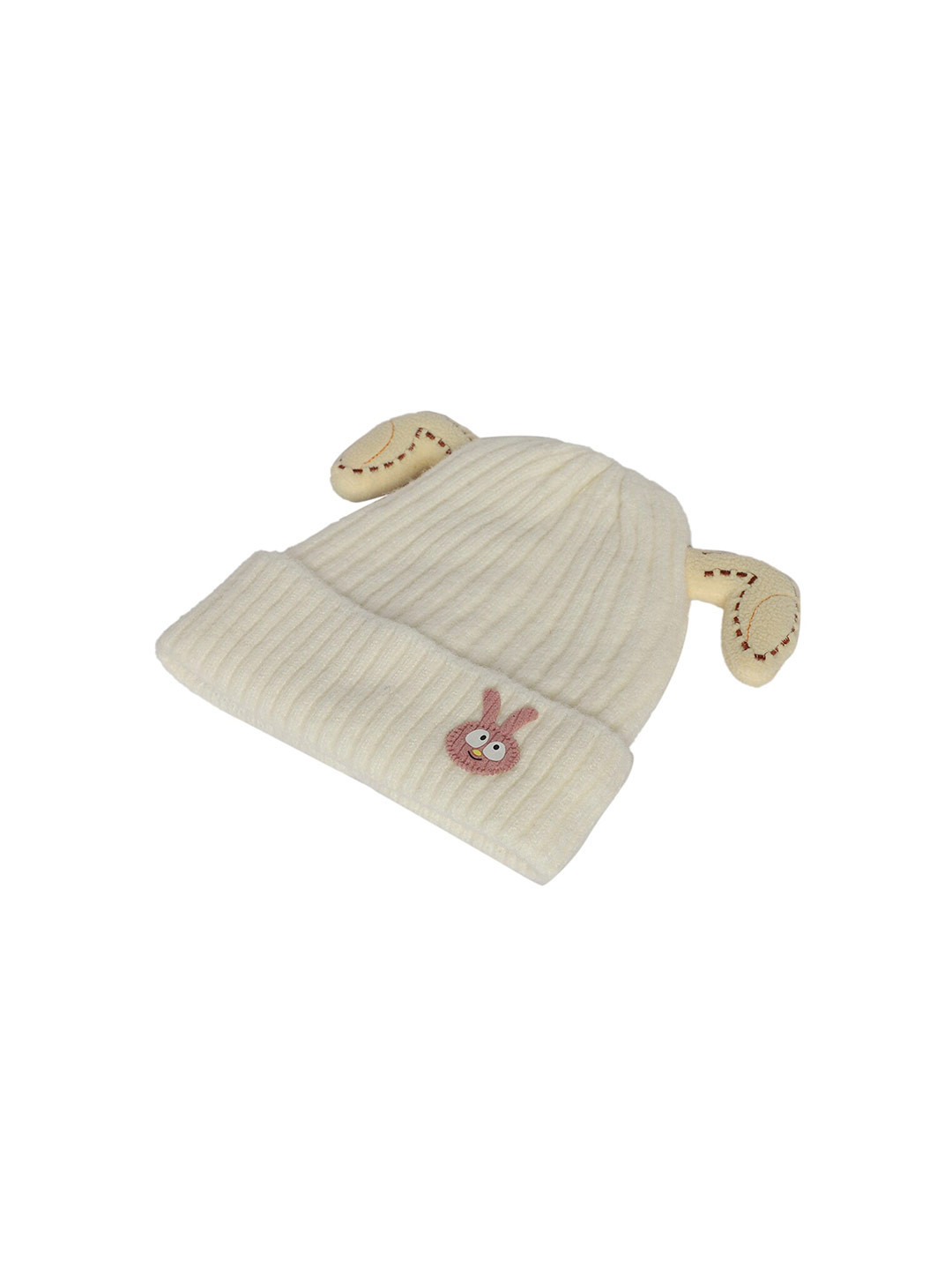 

KID-O-WORLD Kids Self Design Woollen Beanie, White