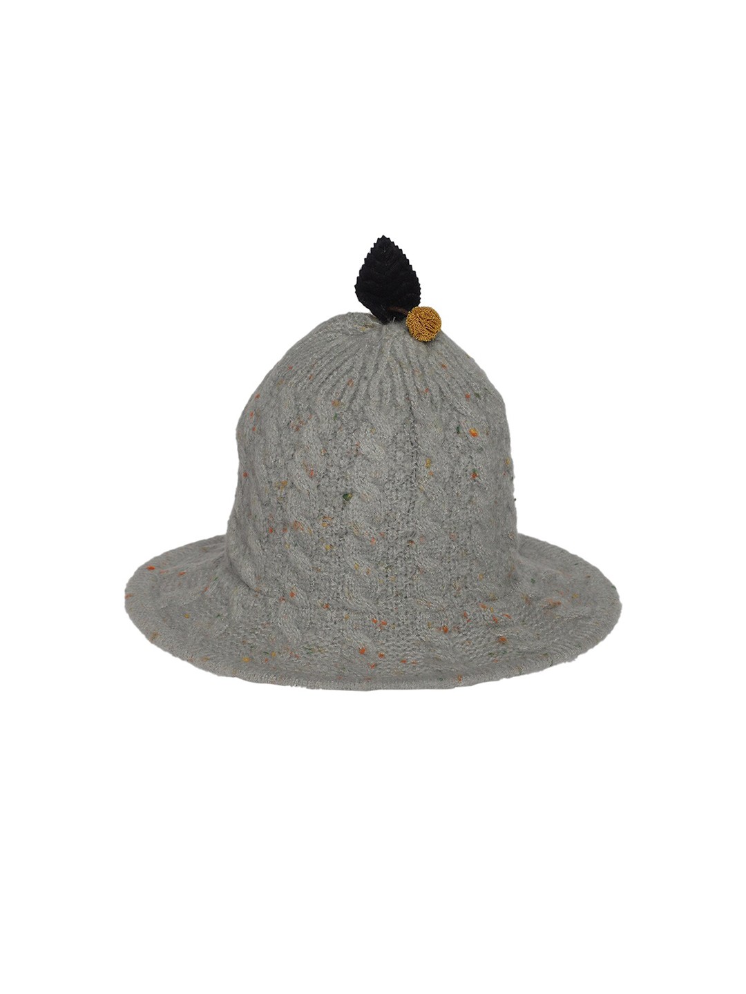 

KID-O-WORLD Cable Knitted Woolen Hat, Grey
